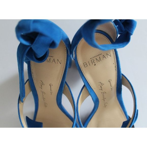 Alexandre Birman Lolita 90 Suede Block Sandal in Sapphire Night Shade Size US 6 - Picture 10 of 11